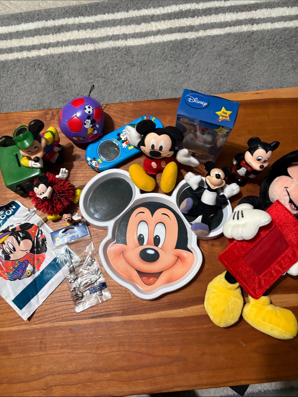 Disney Mickey Mouse Toy Collection - Red, Black, Yellow, Blue 13 items